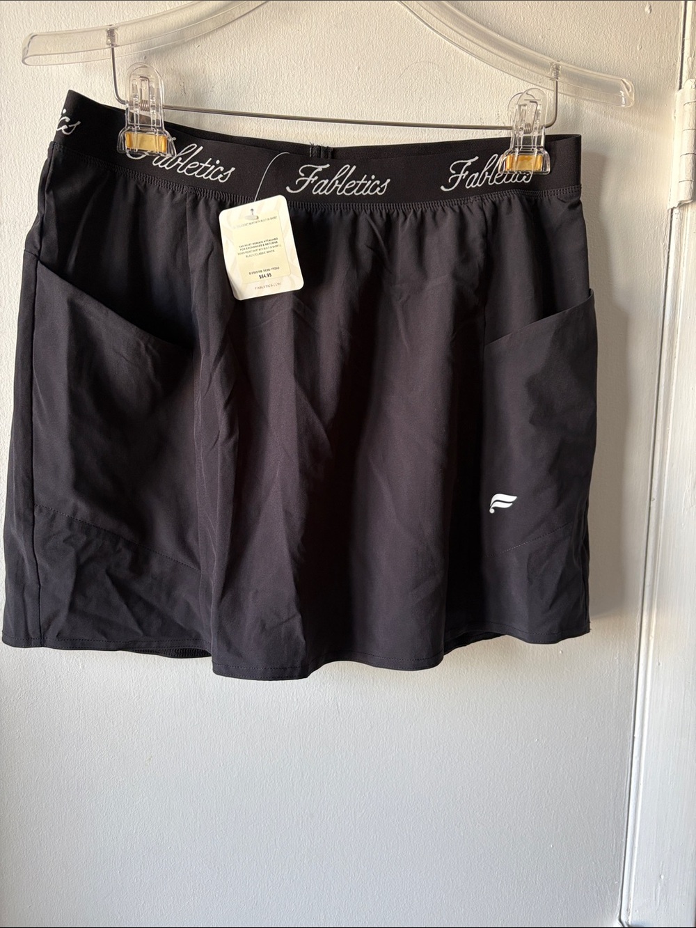 Fabletics Black Athletic Skort with Logo Waistband